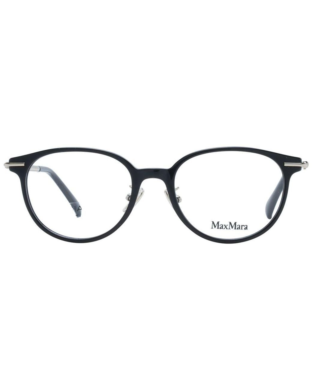 Max Mara Metallic Black Plastic Glasses (frames) for men