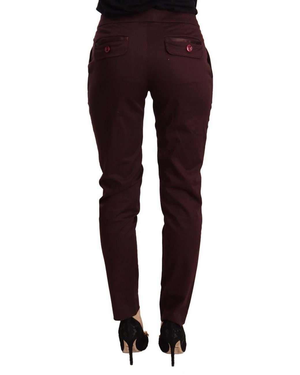 Just Cavalli Black Slim Fit Skinny Pant With Zipper Detail