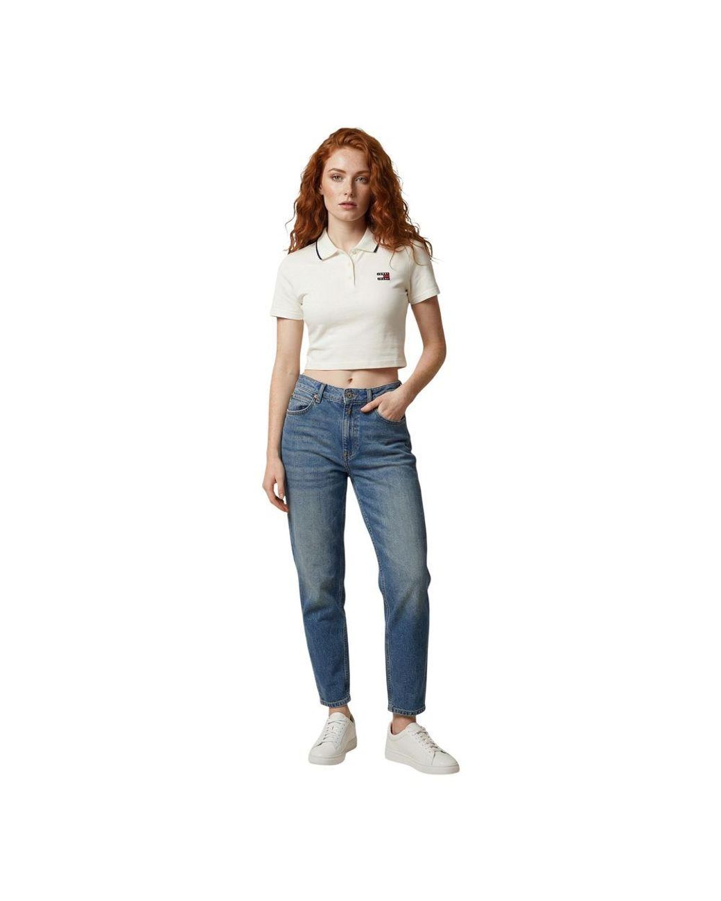 Replay Blue Cotton Relaxed Fit Jeans
