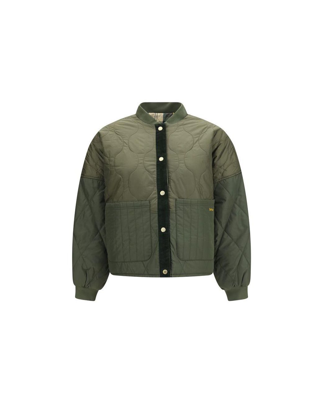 Barbour Green Bicolor Polyester Shell Jacket