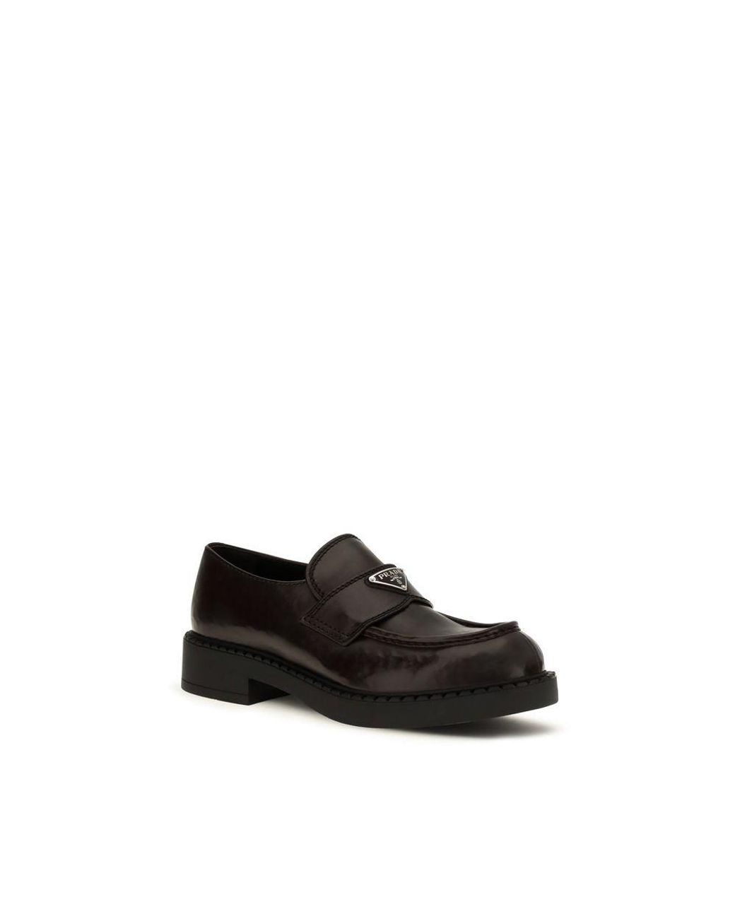Prada Black Brown Calf Leather Bos Taurus Slip for men