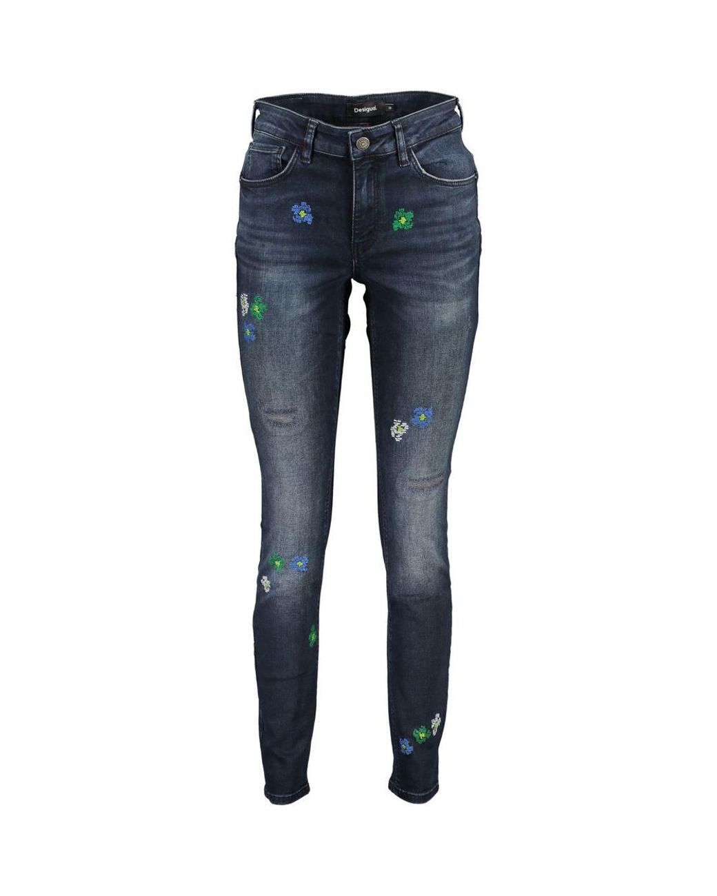 Desigual Blue Cotton Jeans & Pant