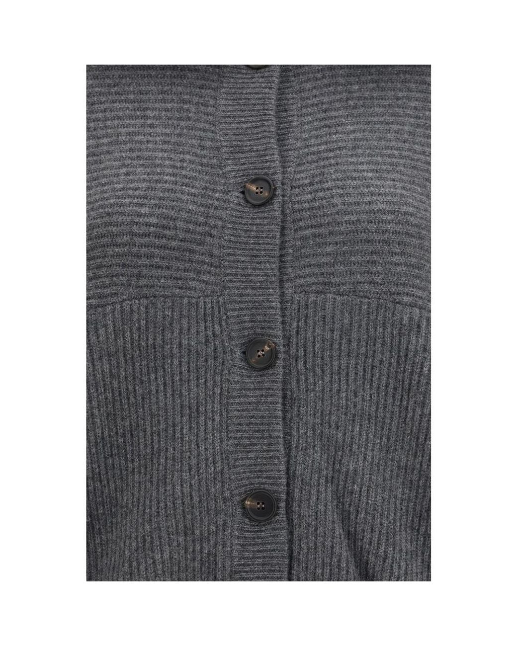 Brunello Cucinelli Gray Cashmere Cardigan
