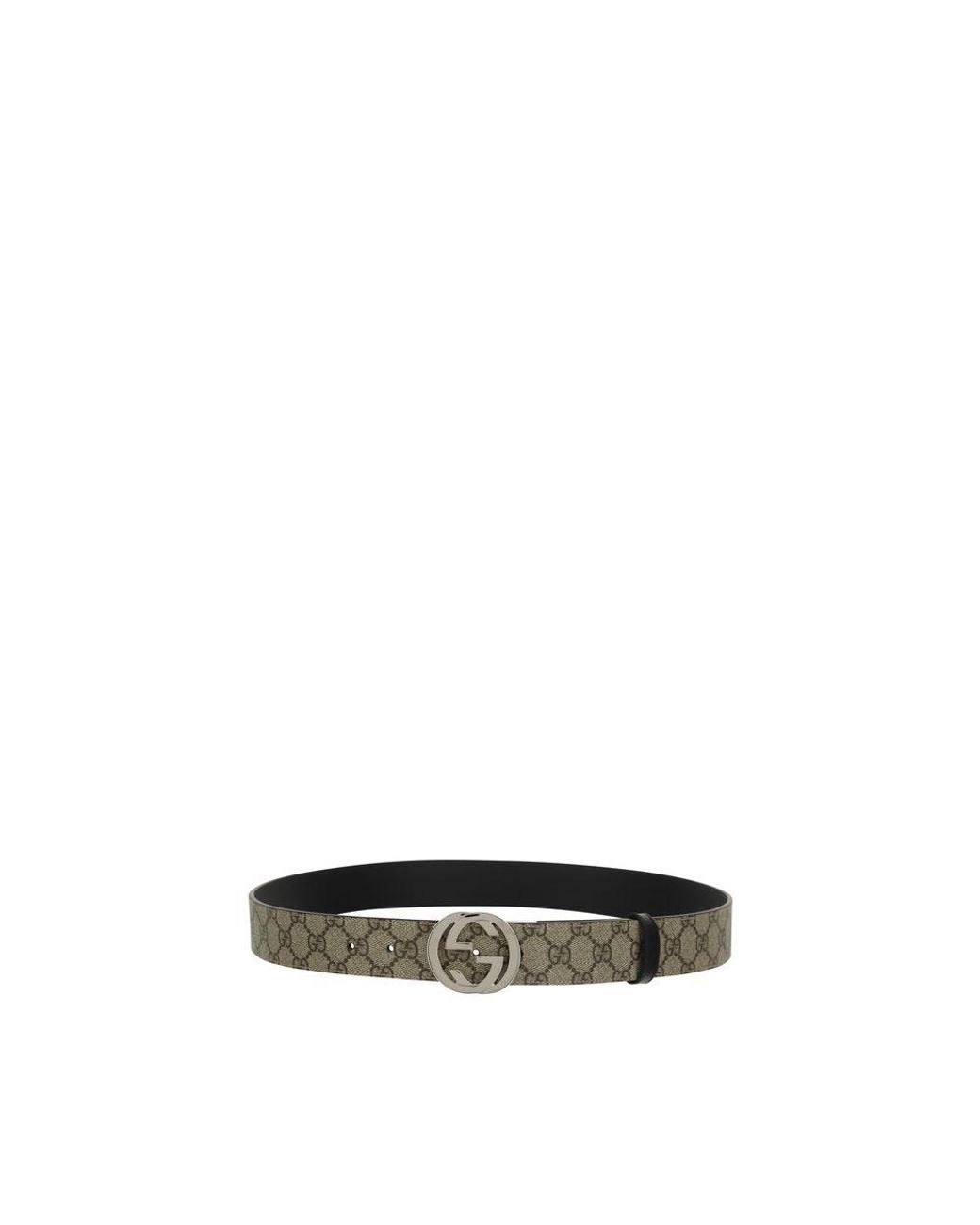 Gucci Gray Logoed Belt for men