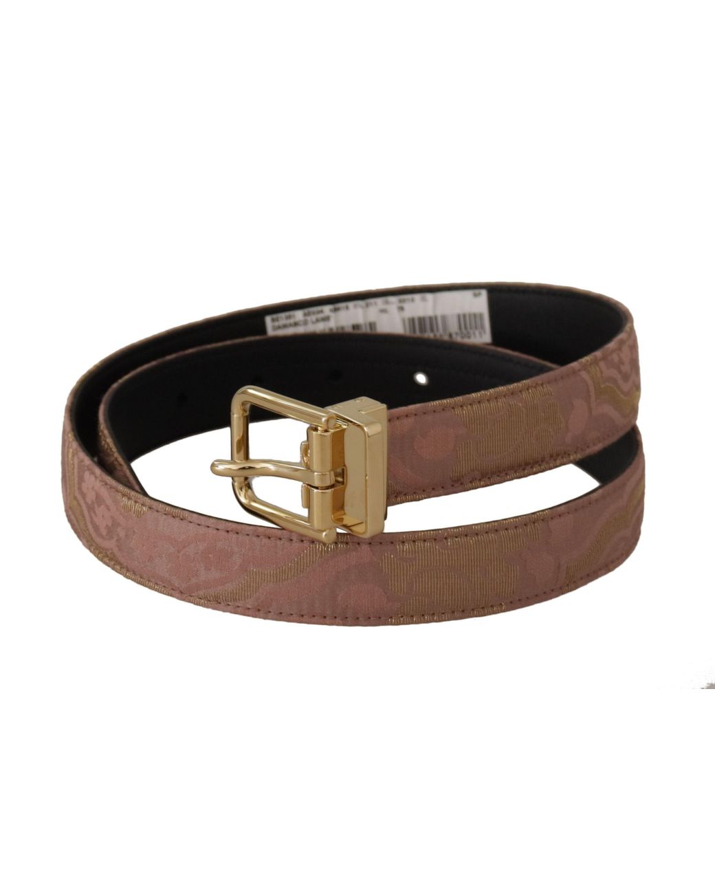 Dolce & Gabbana Black Chic Rose Leather Belt With Logo Buckle