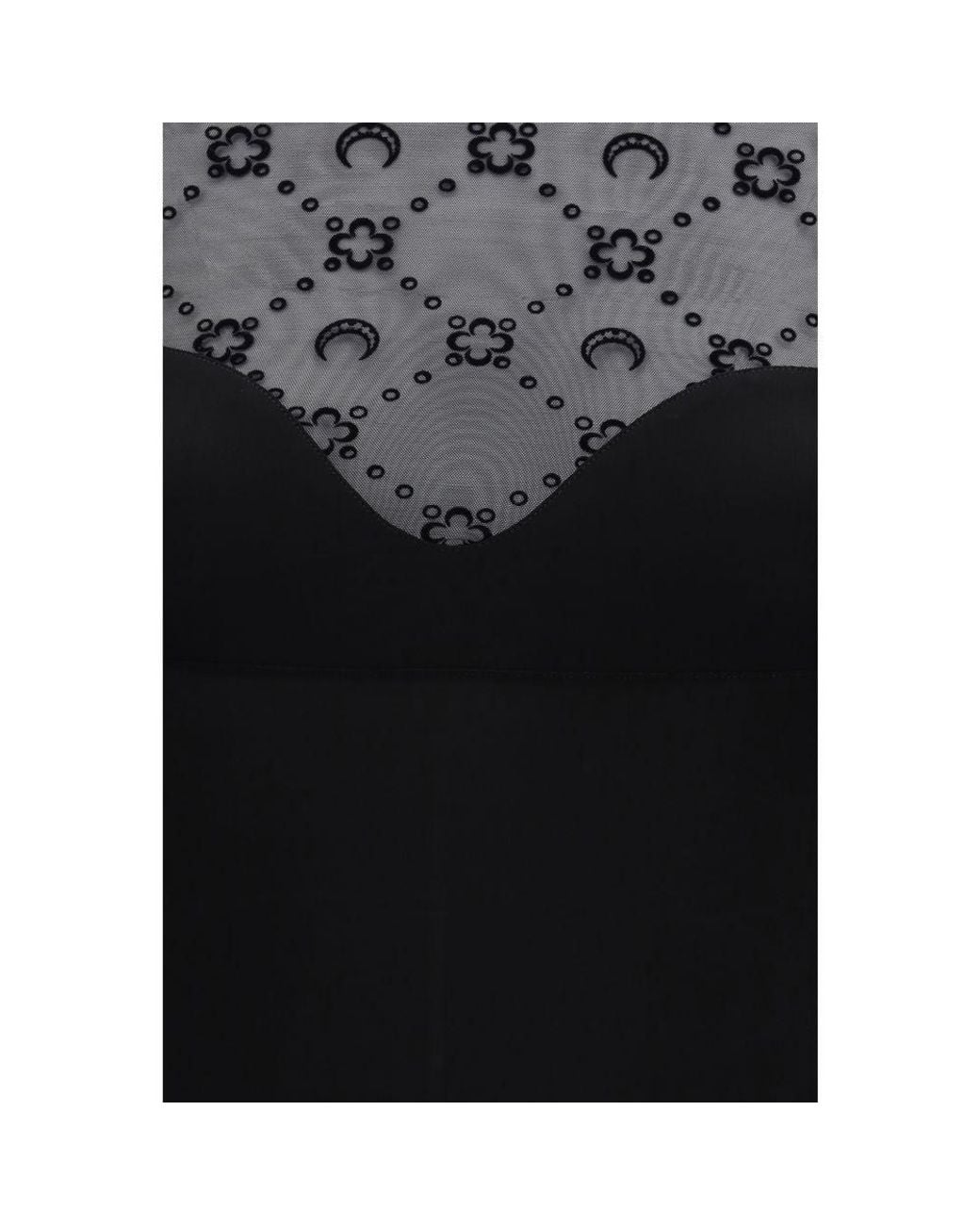 MARINE SERRE Black Polyamide Casual Dress