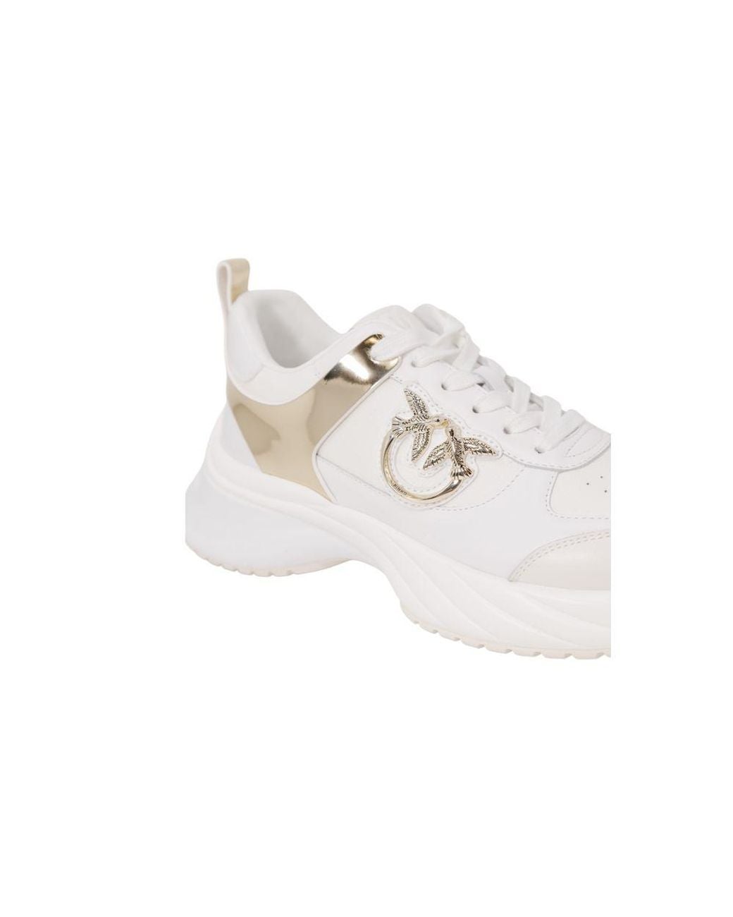 Pinko White Leather Sneakers