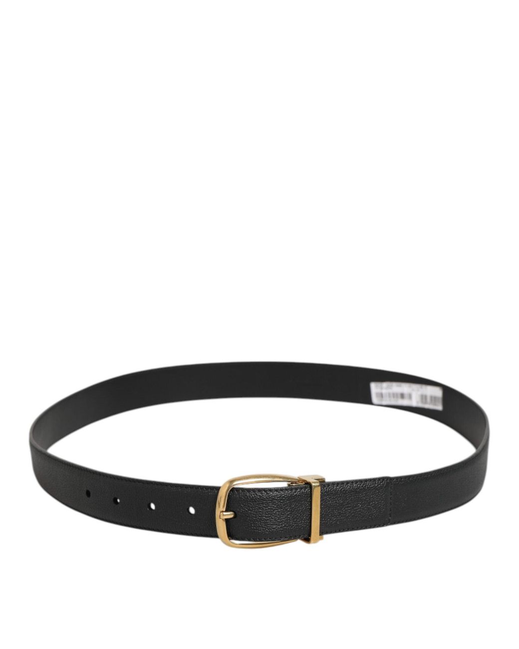 Dolce & Gabbana Black Leather Belt Buckle for men