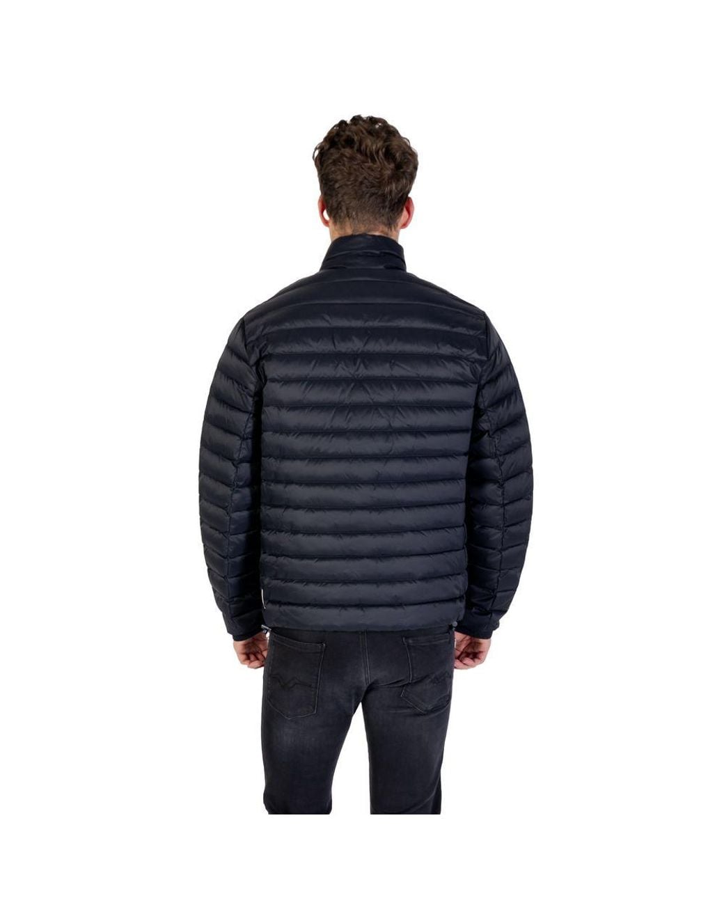 ARMANI EXCHANGE Blue Polyamide Coat for men