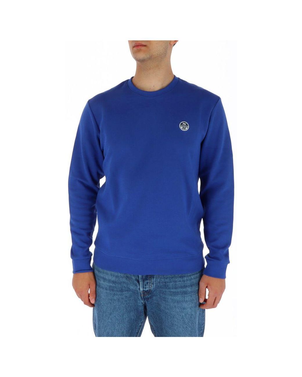 North Sails Blue Cotton Sweatshirt for men