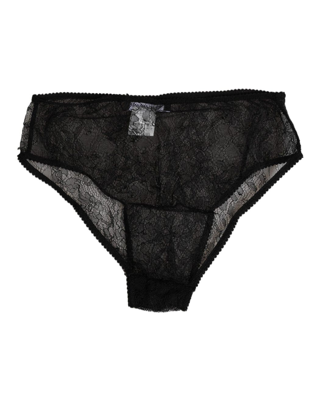 Dolce & Gabbana Black Nylon Stretch High Waist Panty Underwear