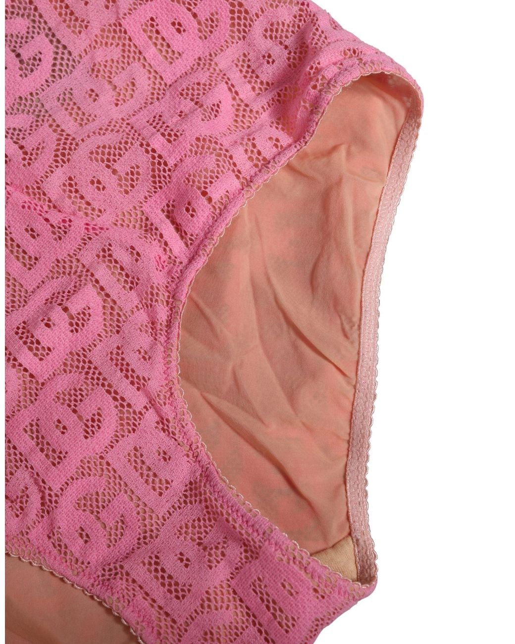 Dolce & Gabbana Pink Cotton Dg Logo High Waist Girdle Underwear Elastane Nylon Clothing