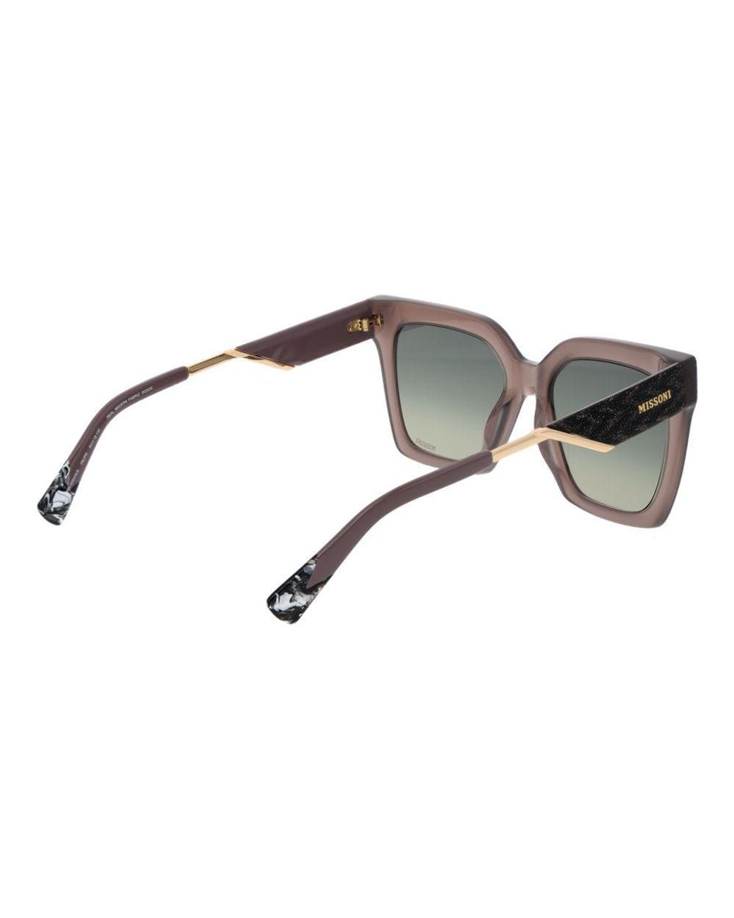Missoni Gray Brown Acetate Sunglasses