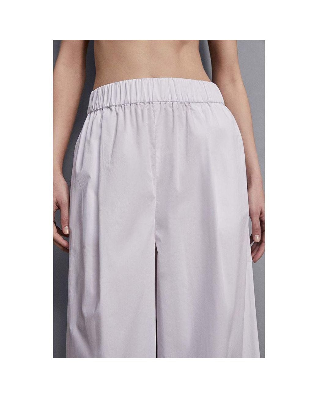 Patrizia Pepe Gray White Cotton Casual Pants