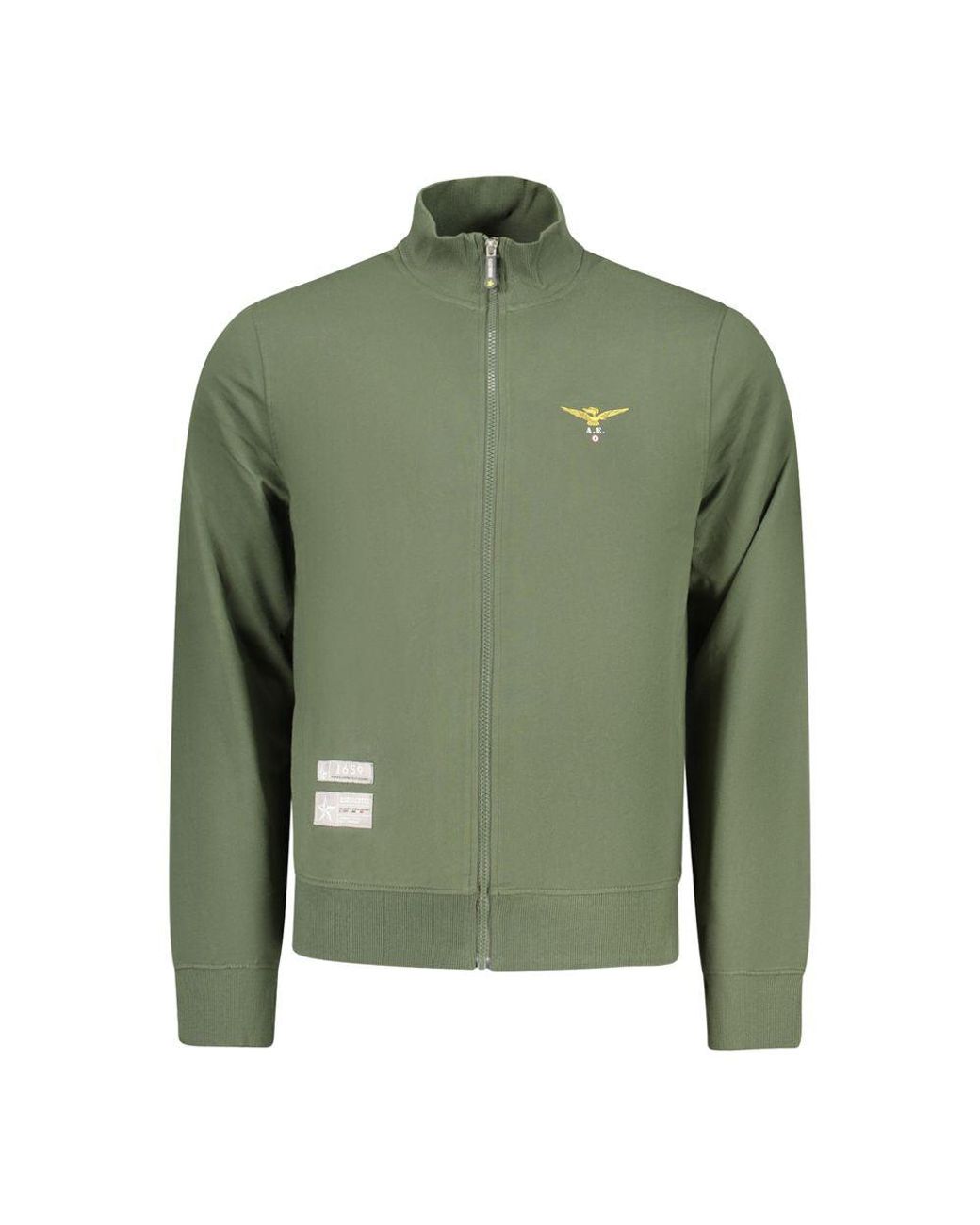Accademia Militare Green Verde Cotton Menswear Sweatshirt for men