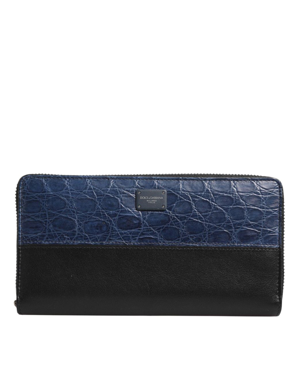 Dolce & Gabbana Blue Exotic Leather Continental Clutch Wallet for men