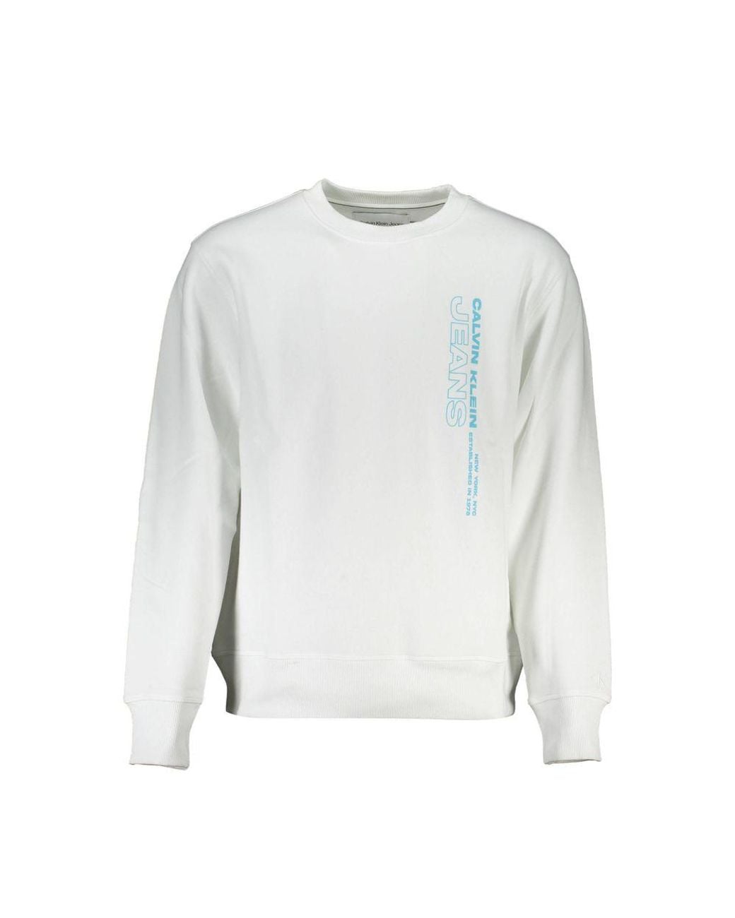 Calvin Klein White Cotton Sweater for men