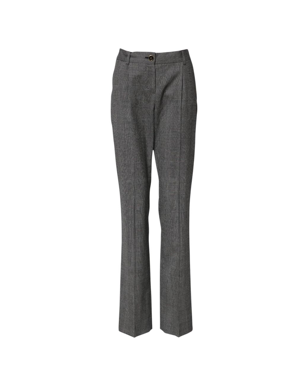 Dolce & Gabbana Gray Plaid Straightleg Pants