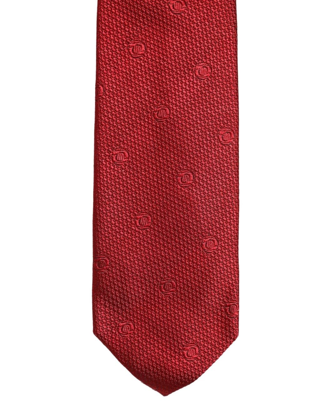 Dolce & Gabbana Red Silk Textured Pattern Adjustable Tied Men Necktie Tie for men