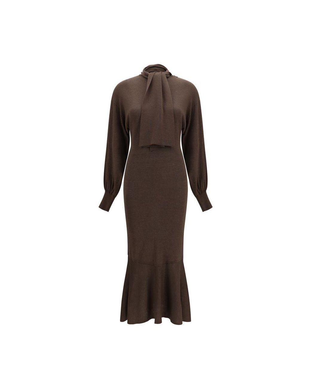 Jacquemus Brown Silk Casual Dress