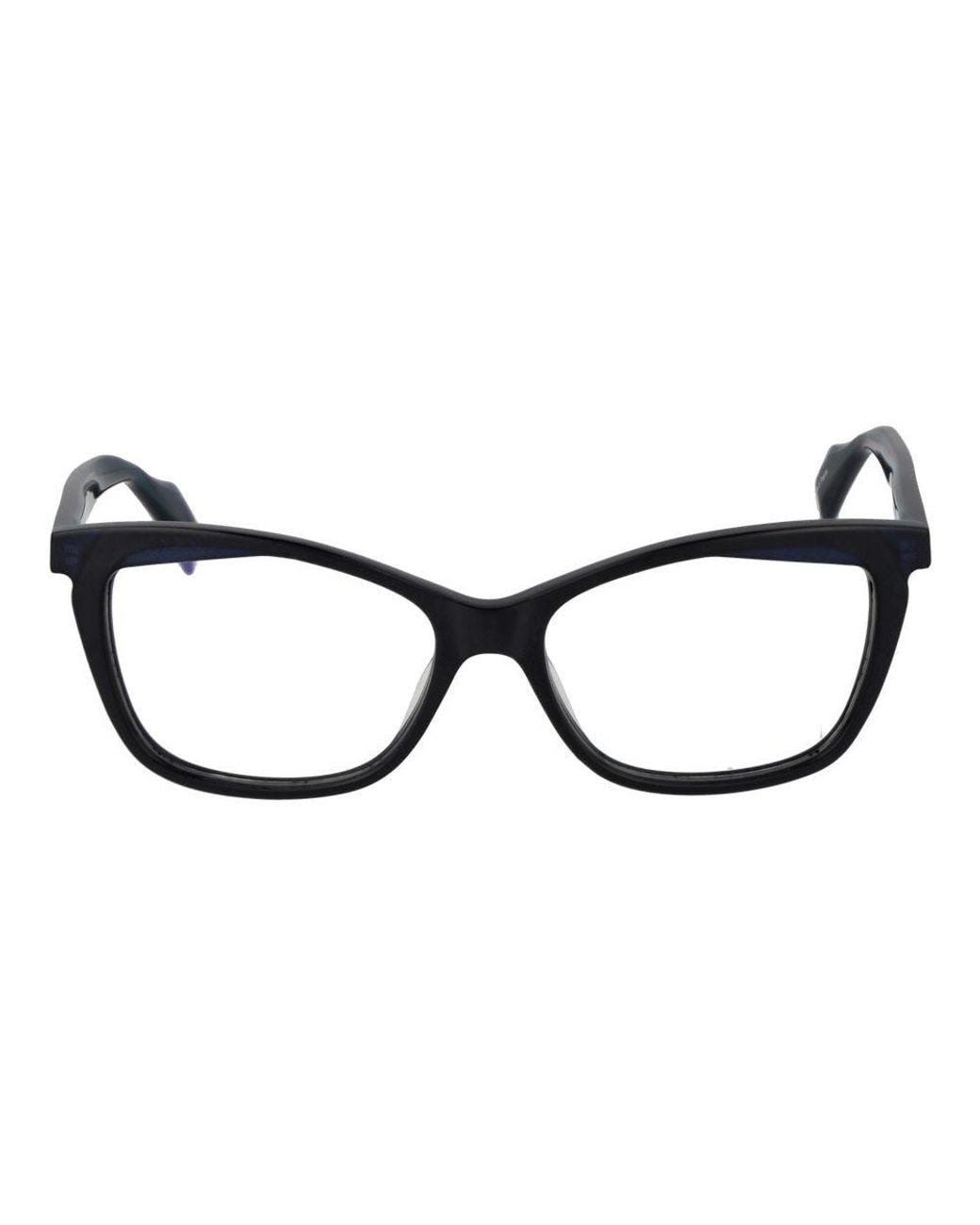 Yohji Yamamoto Black Blue Plastic Glasses (frames) for men