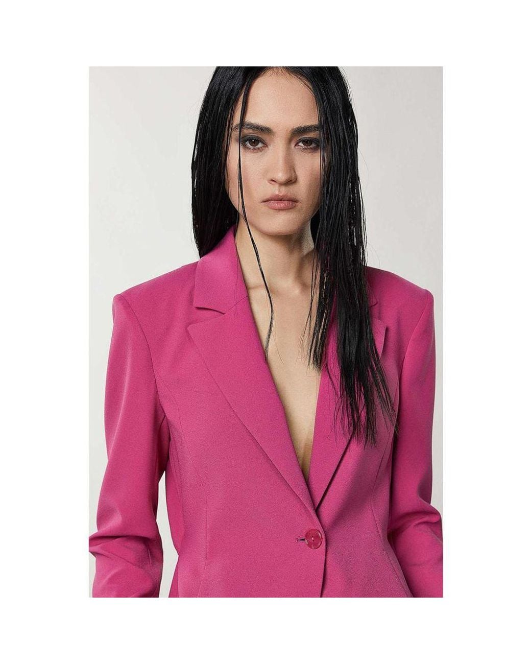 Patrizia Pepe Pink Yellow Polyester Blazer