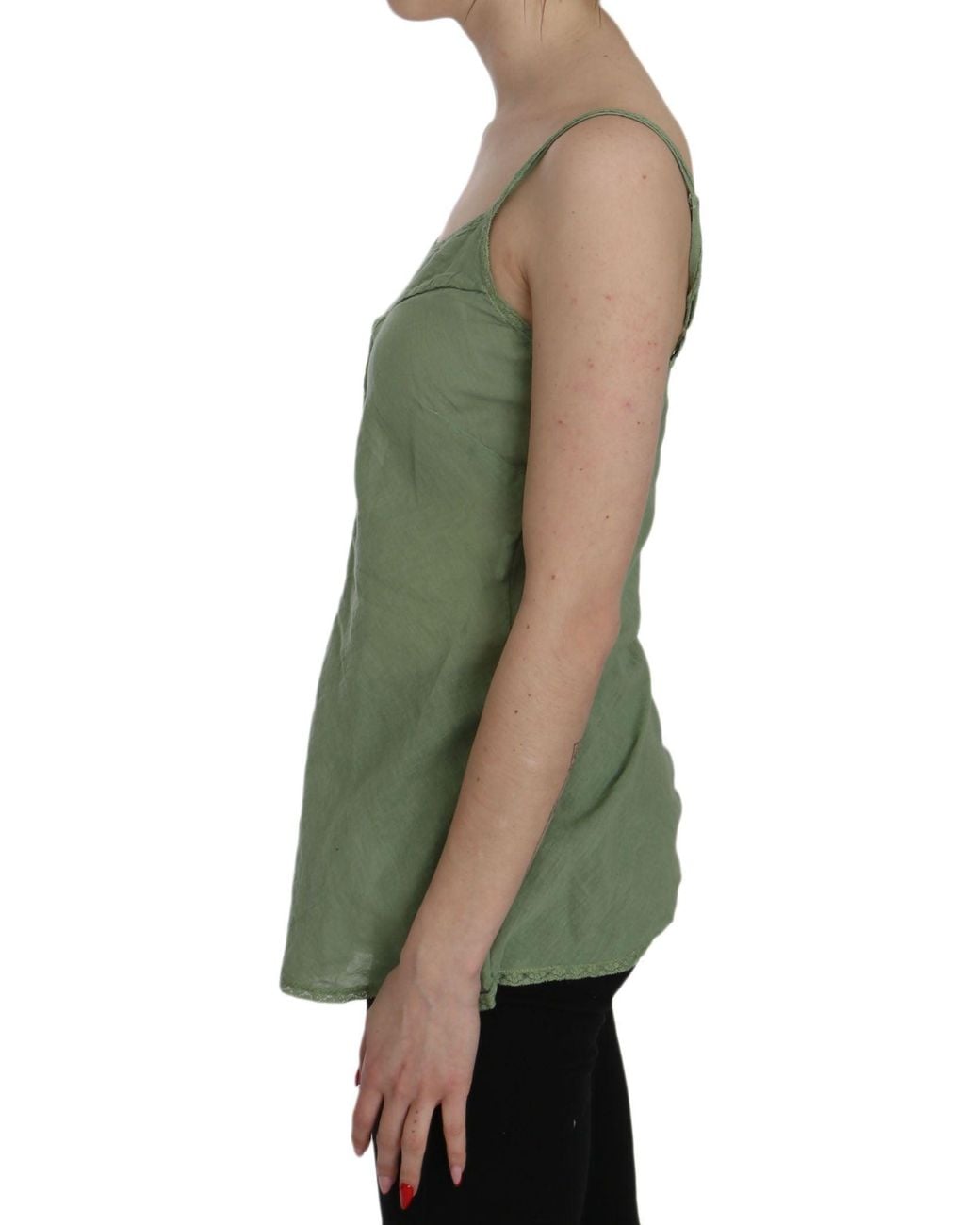 Pink Memories Green Memories Emerald Silk Spaghetti Strap Tank Top