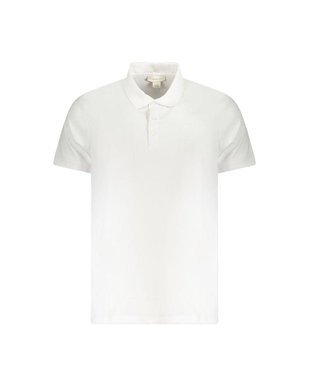 Calvin Klein White Cotton Polo Clothing for men