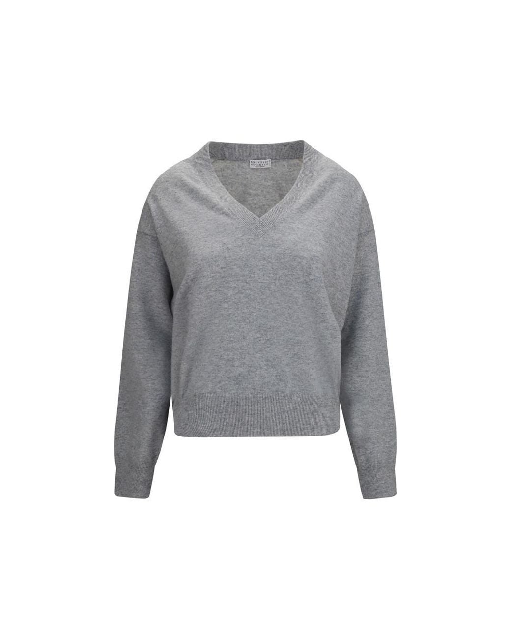 Brunello Cucinelli Gray Cashmere Sweater
