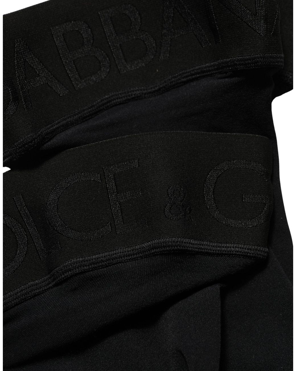 Dolce & Gabbana Black 100% Nylon Thigh High Stockings Socks