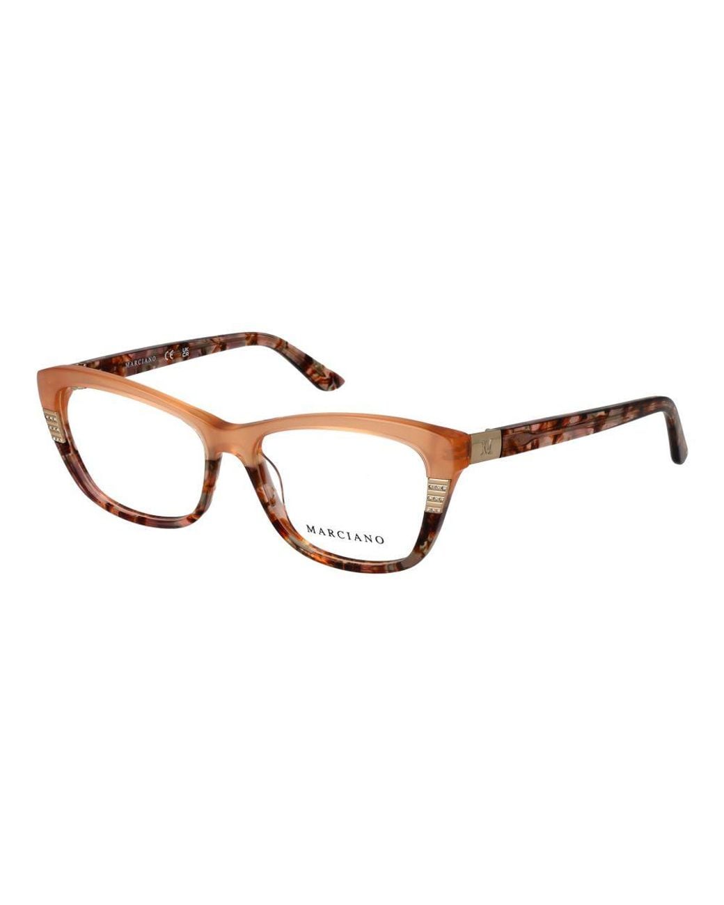 MARCIANO BY GUESS Brown Orange Acetate Glasses (frames)