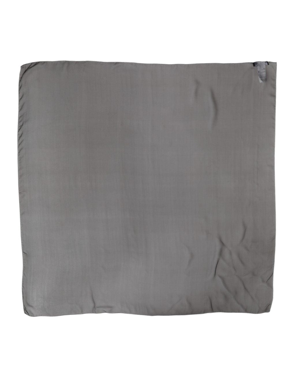 Dolce & Gabbana Gray Silk Square Foulard Scarf