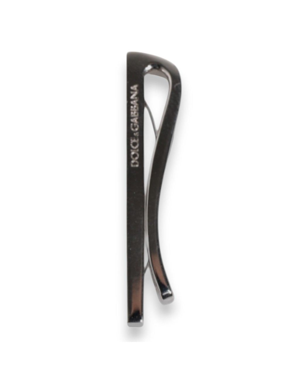Dolce & Gabbana Metallic Tone Brass Logo Branded Tie Clip Bar for men