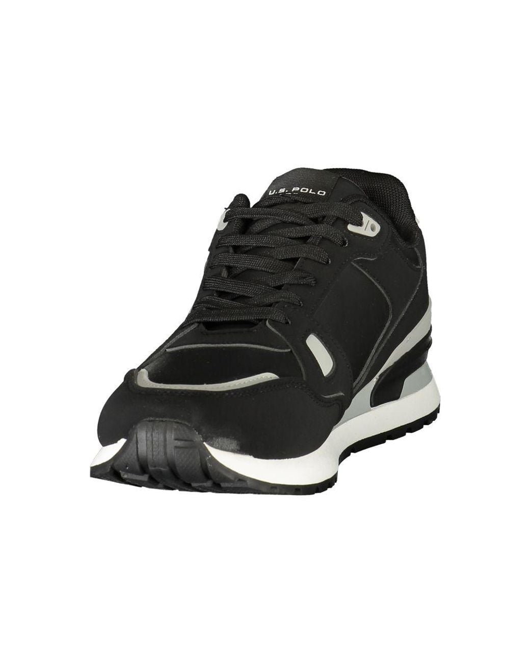 U.S. POLO ASSN. Black Polyurethane Men's Sneaker for men