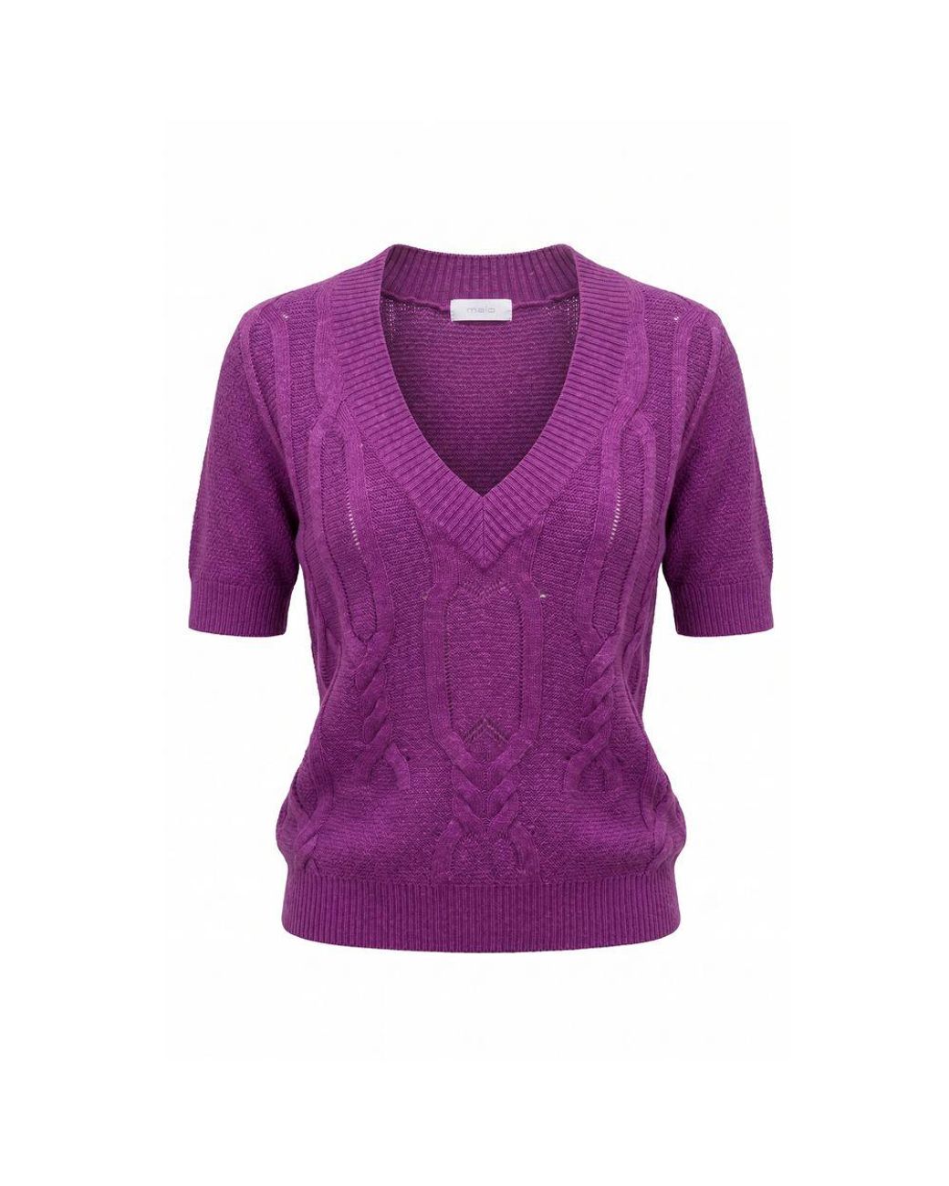 Malo Purple Silk Blend Sweater