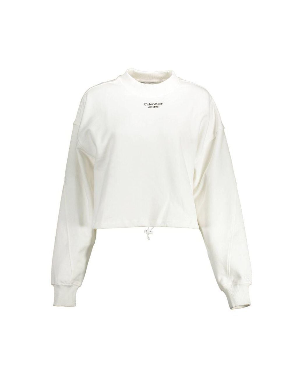 Calvin Klein White Bianco Cotton Woman Sweatshirt
