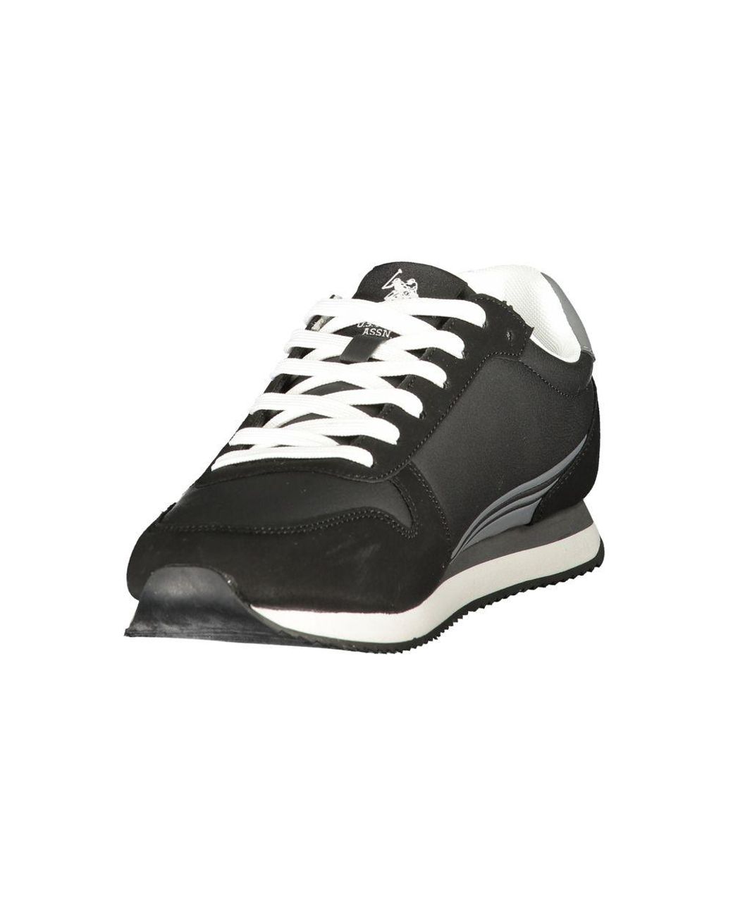 U.S. POLO ASSN. Black Polyurethane Men's Sneaker for men