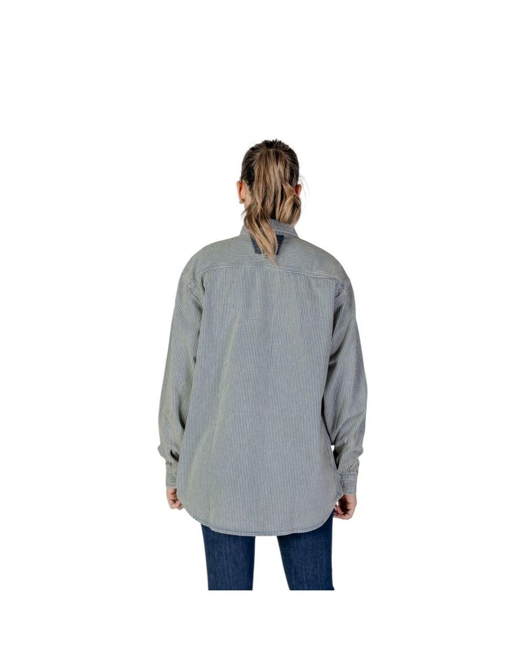 Replay Gray Cotton Blouse