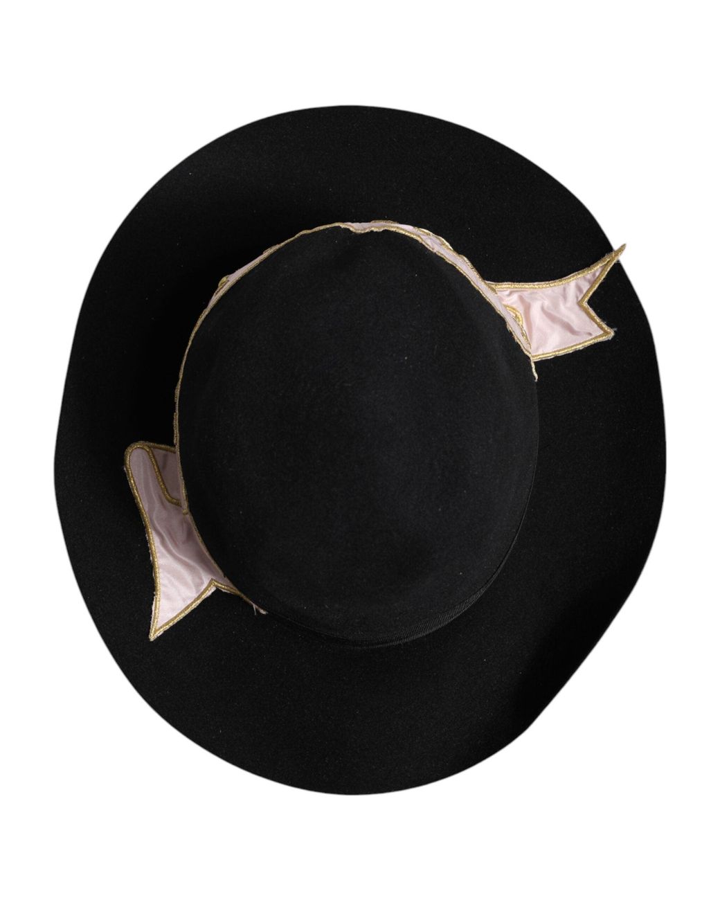 Dolce & Gabbana Black Logo Embroidered Wide Brim Hat