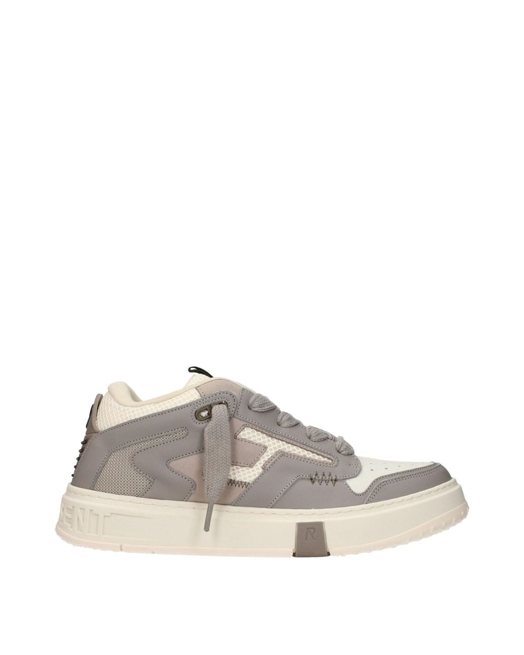 Represent Gray Leather Chunky Sneakers for men