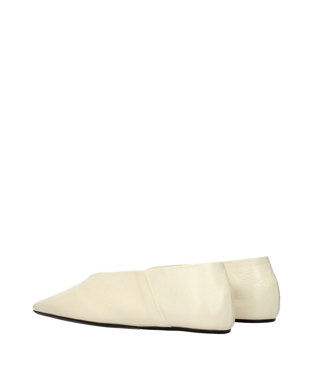 Jil Sander Natural Leather Ballet Flats