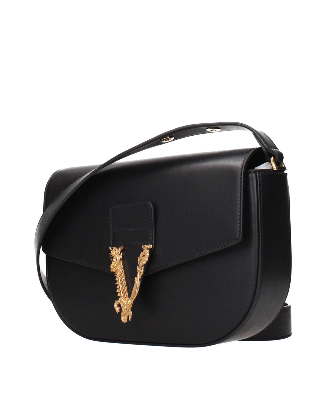 Versace Black Crossbody Bags Leather