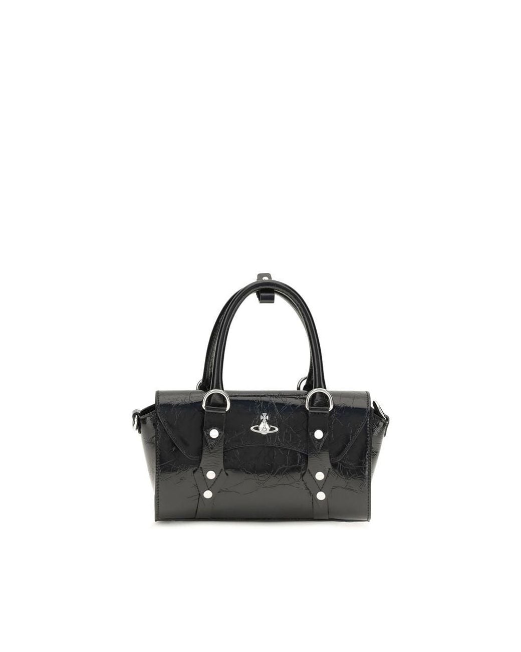 Vivienne Westwood Black Calf Leather Bos Taurus Shoulder Bag