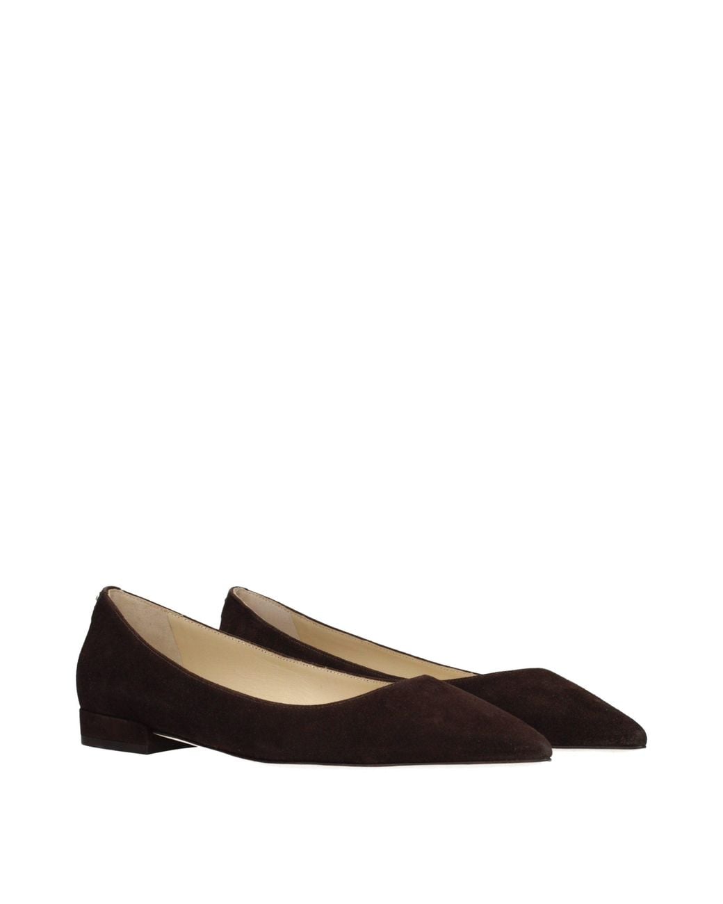 Jimmy Choo Black Brown Leather Ballet Flats