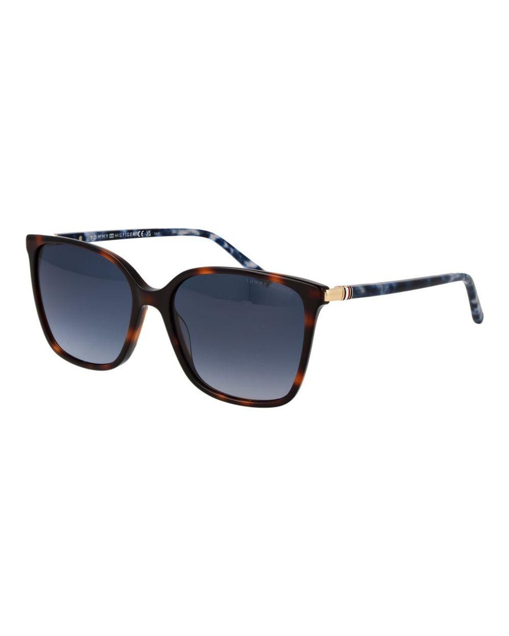 Tommy Hilfiger Blue Brown Acetate Sunglasses