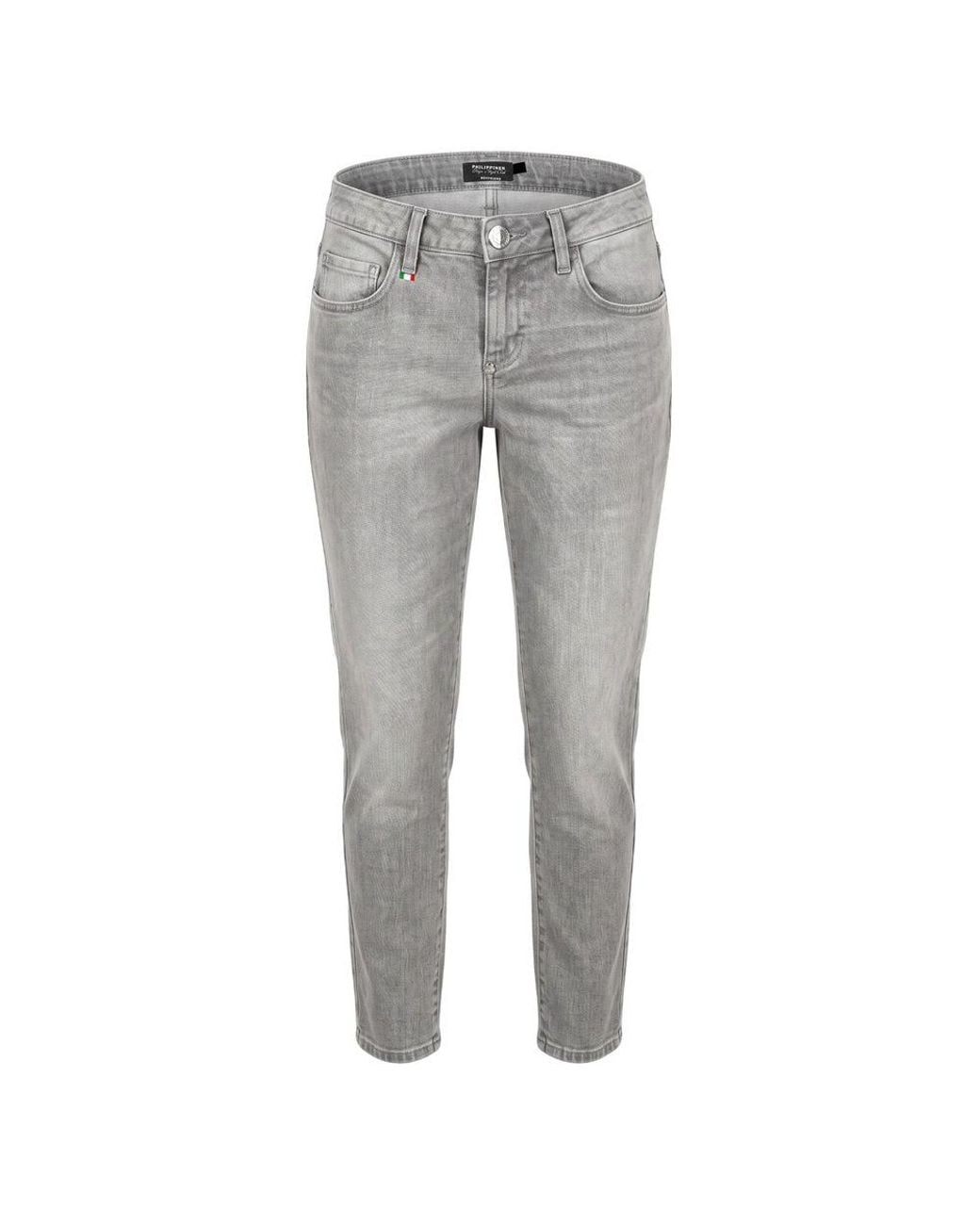 Philipp Plein Gray Cotton Jeans