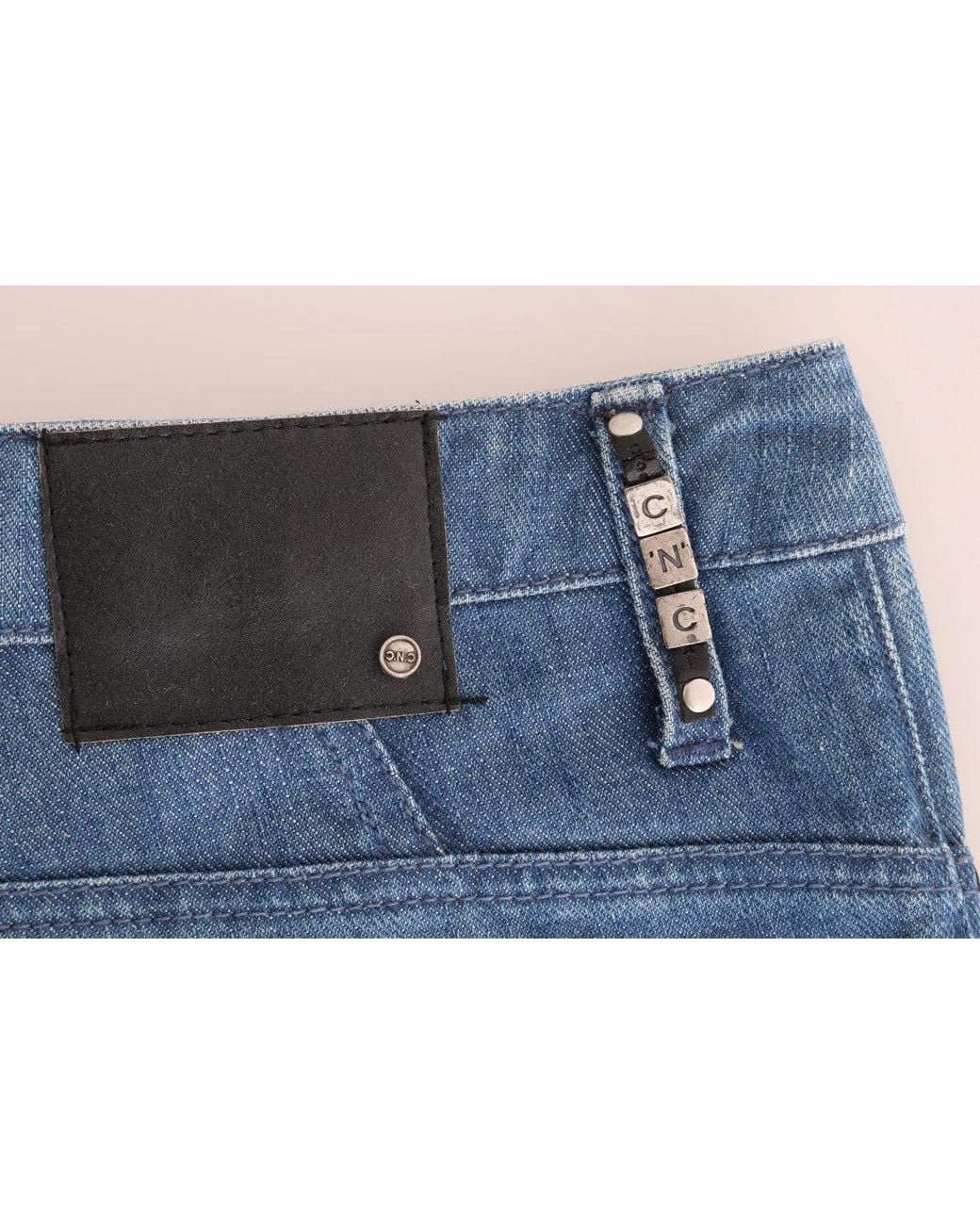 CoSTUME NATIONAL Blue Wash Cotton Boyfriend Fit Jeans