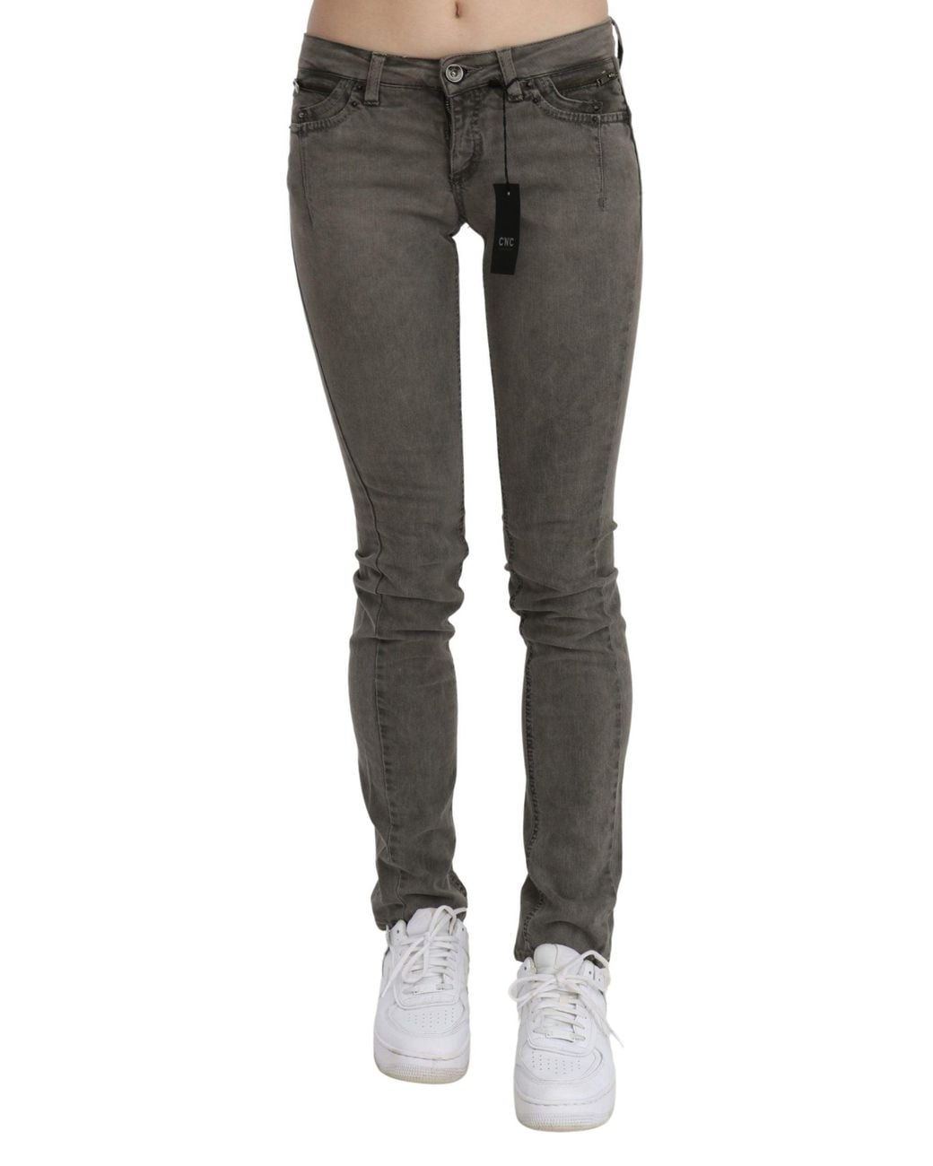 CoSTUME NATIONAL Black Low Waist Skinny Denim Cotton Jeans