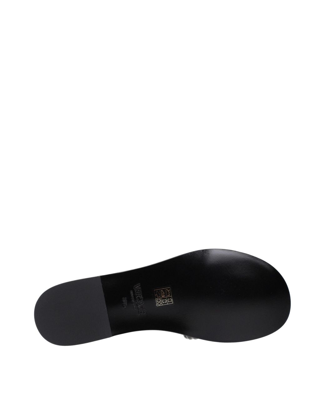 Versace Black Slippers And Clogs Patent