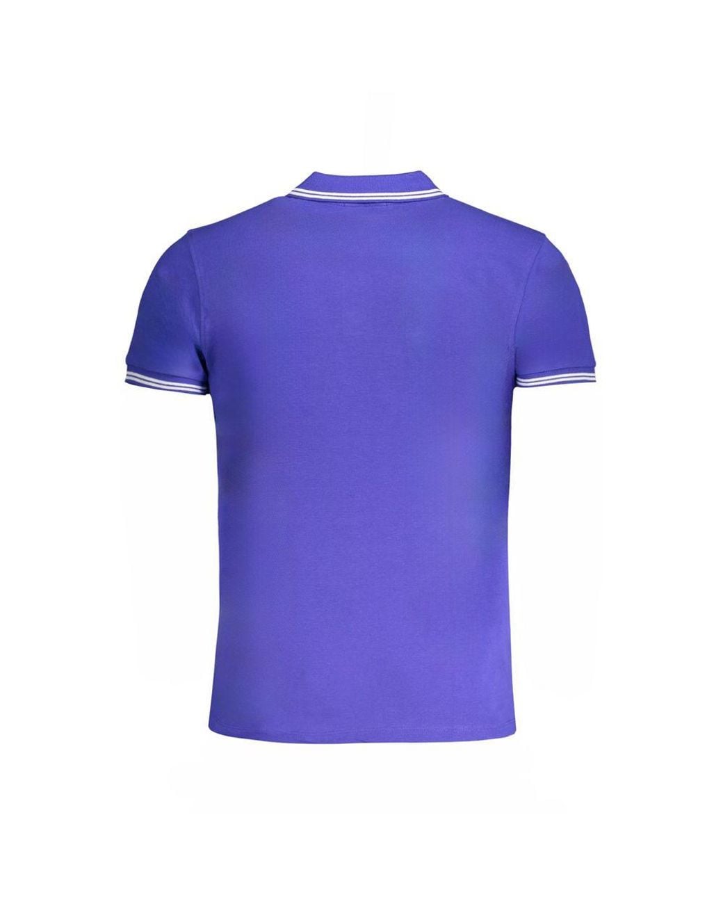 Roberto Cavalli Blue Cotton Polo Shirt for men